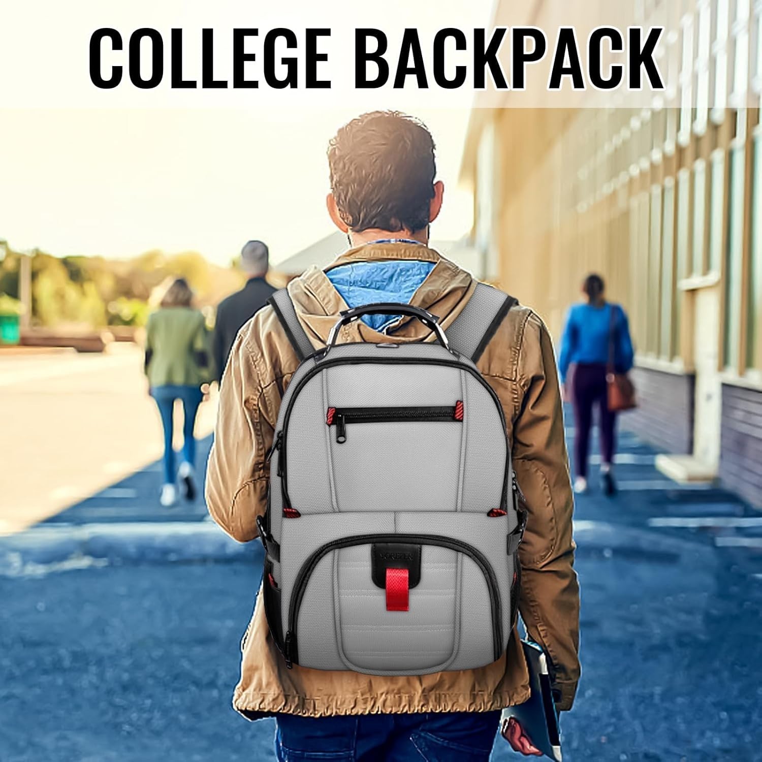 50L Extra Large Travel Backpack for 17-inch Laptops | Water Resistant & USB Port