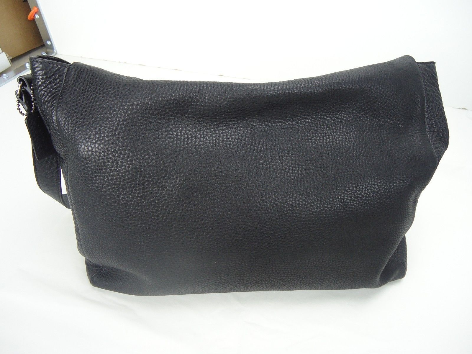 NWT COACH THOMPSON ZIP TOP MESSENGER LEATHER ANTIQUE NICKEL BLACK F71236