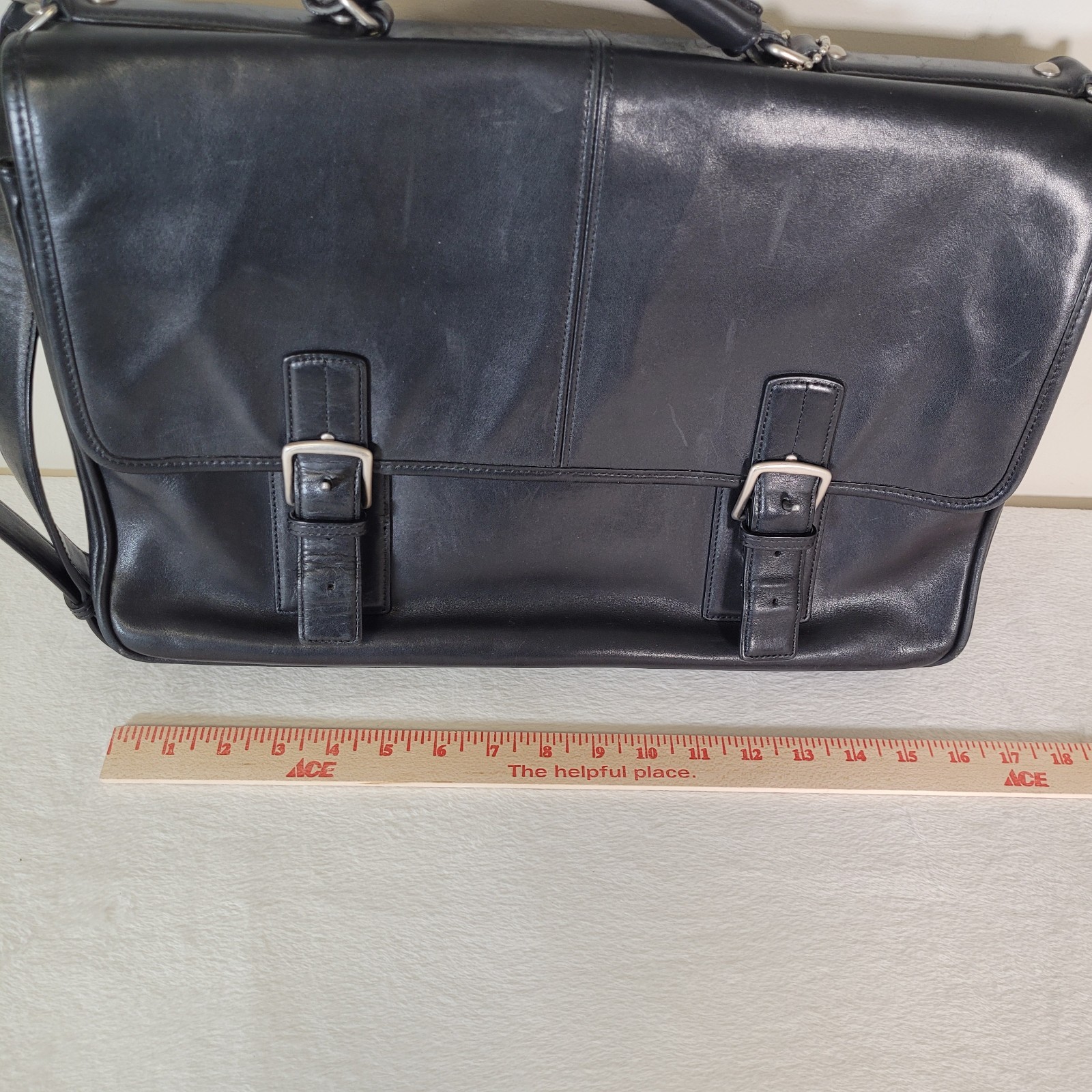 Coach Metropolitan Briefcase laptop Messenger bag black leather J053-6455