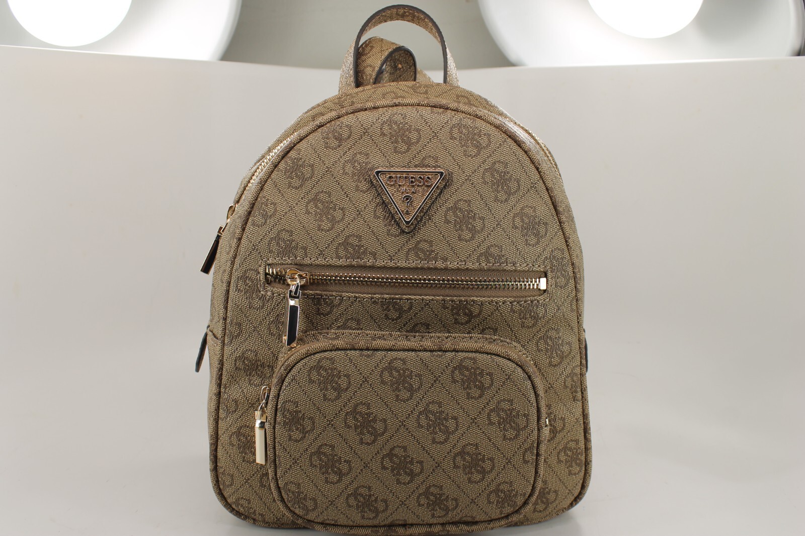 Guess – Backpack Eco Elements, Brown Latte Logo- EBG876732