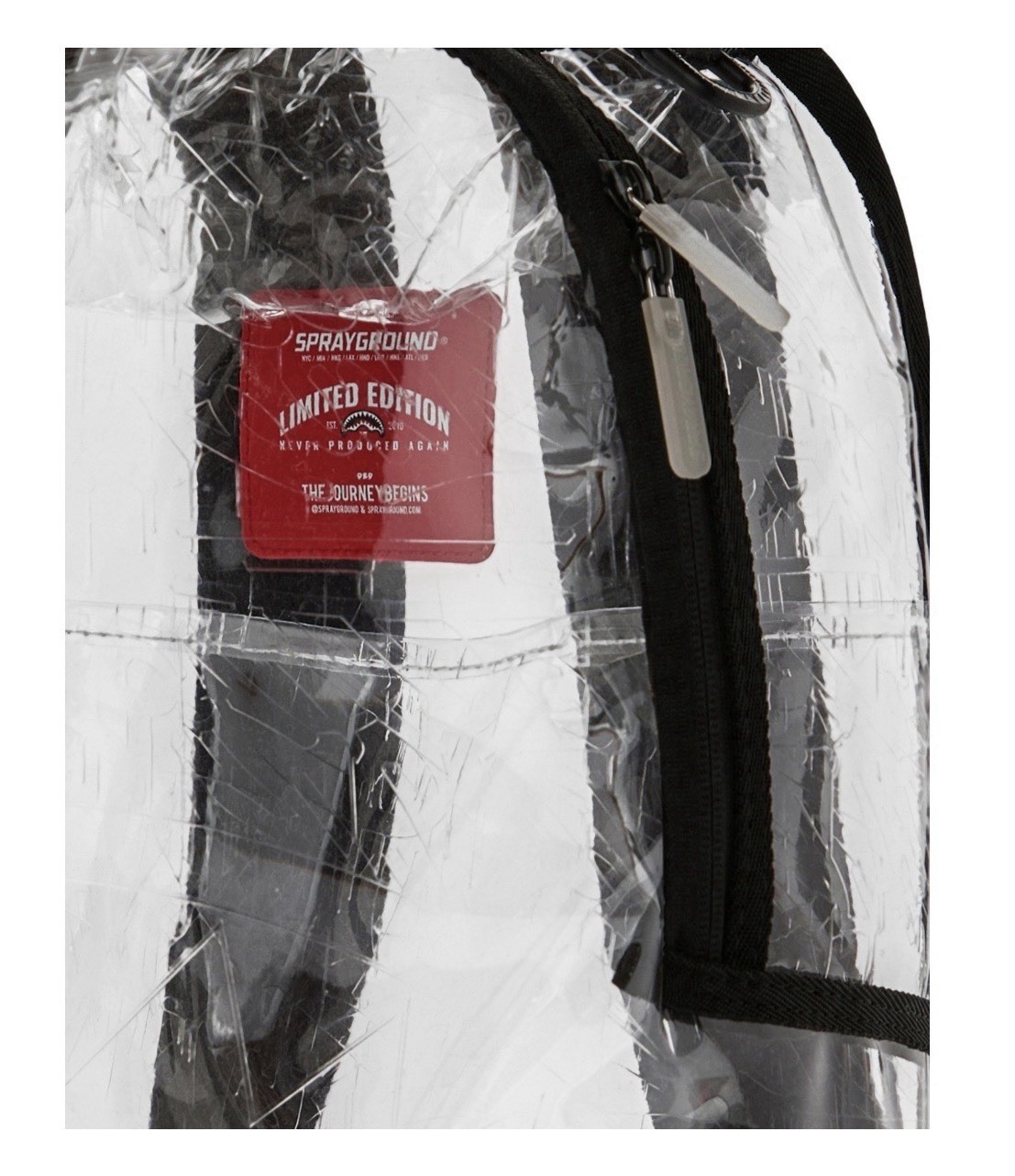Sprayground Embossed Graffiti Clear Backpack PVC Bookbag Large School Bag New