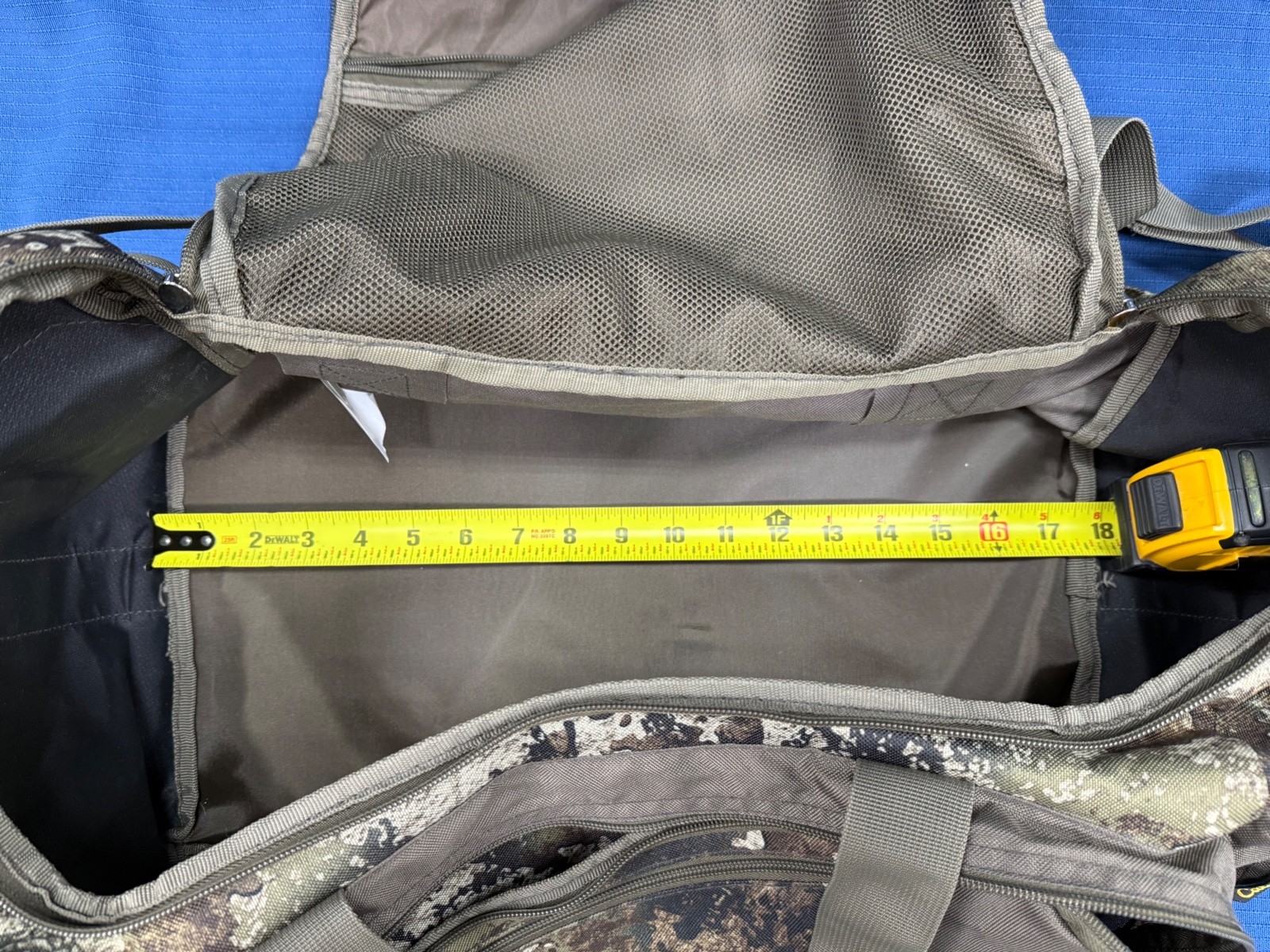 Cabelas Camouflage Duffle Bag with Shoulder Strap, 18 x 12 x 8 Inches