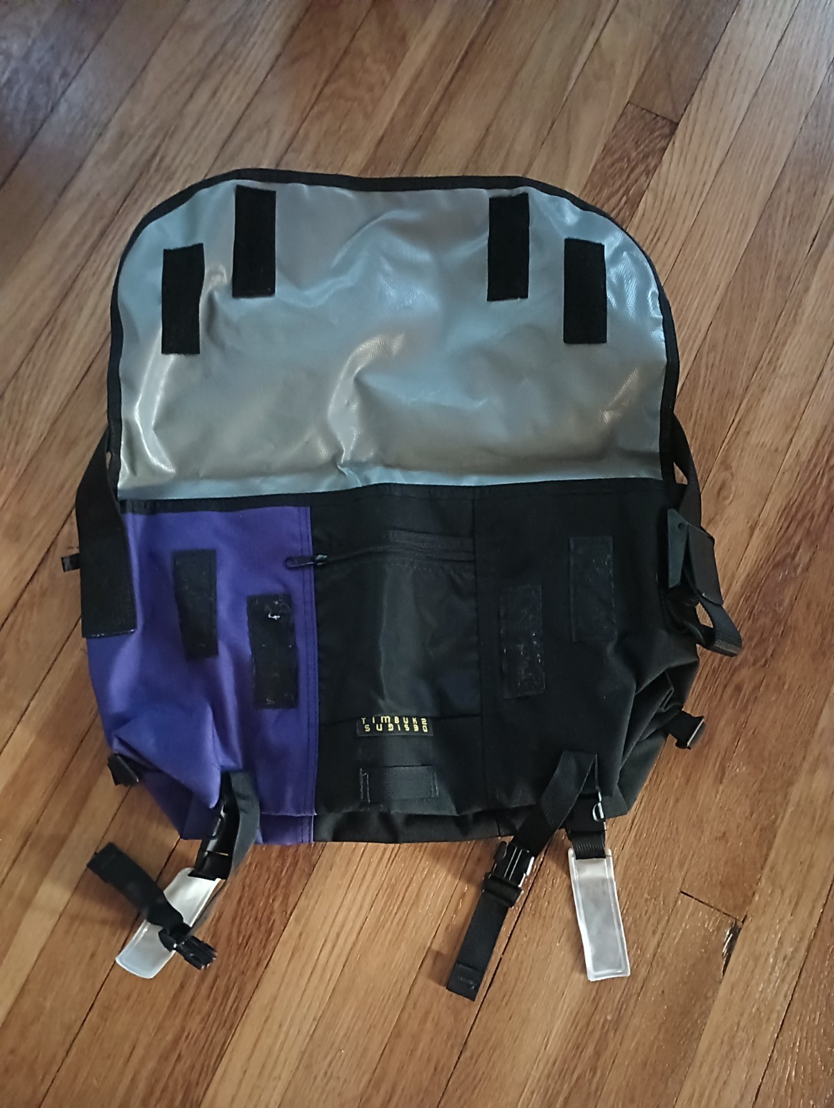 Timbuk2 Messenger Bag Large Customized Embroidered Black & Purple