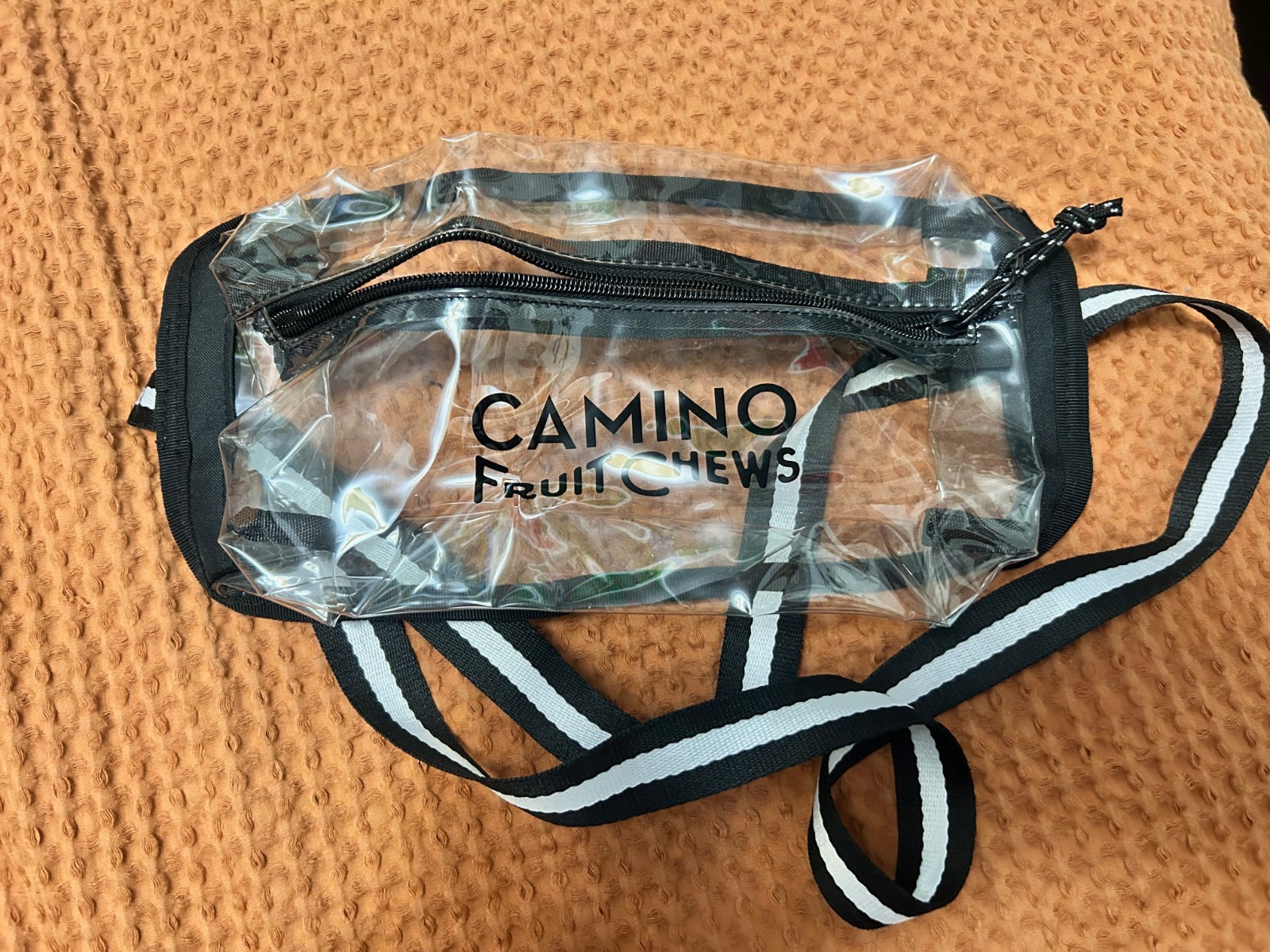 Kiva Camino Special Fruit Chews Clear Fanny Pack California Brand