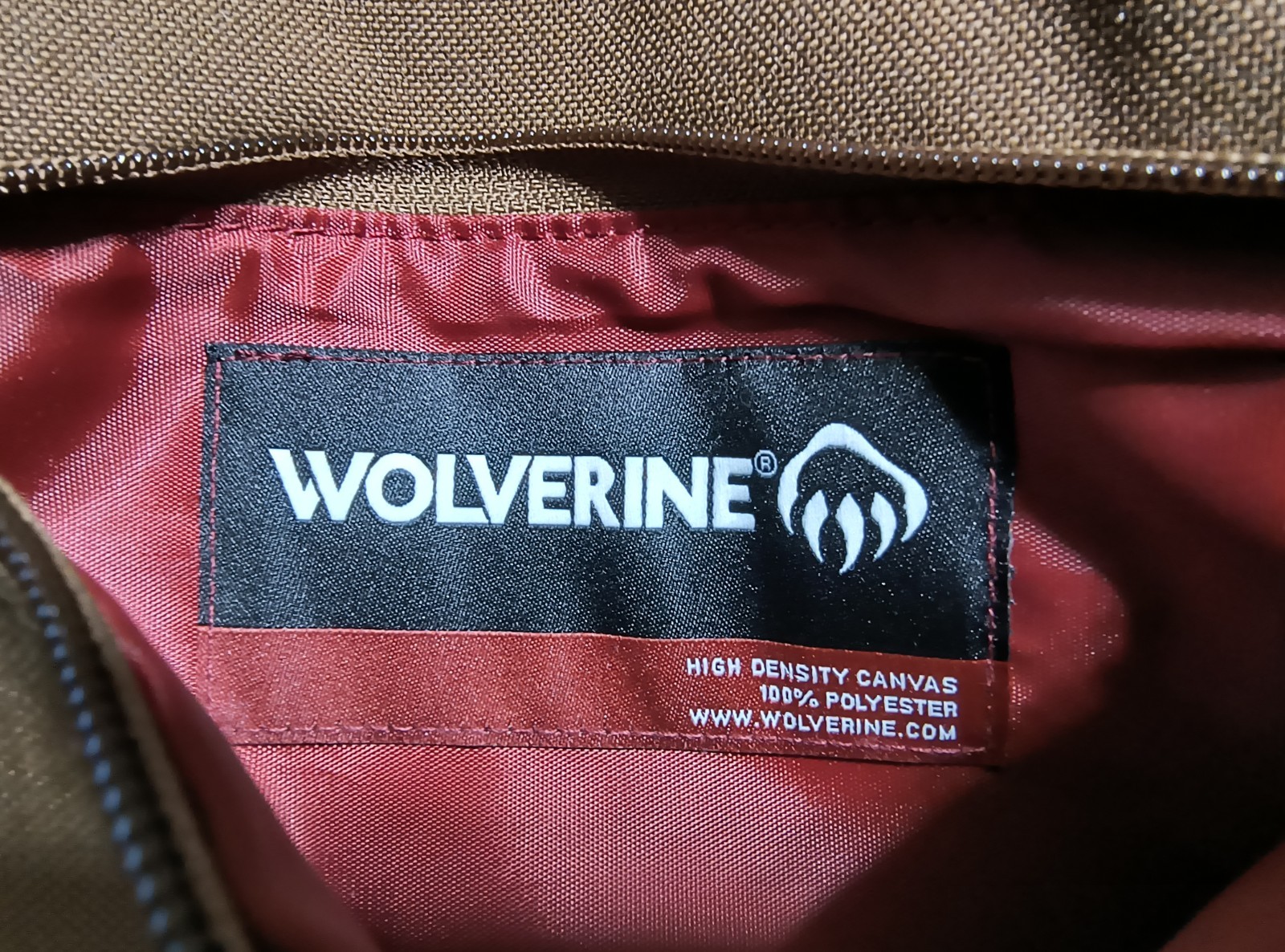 NEW WOLVERINE 22 Inch Center Zip Duffel Bag High-Density Canvas w/ Snap-on Logo