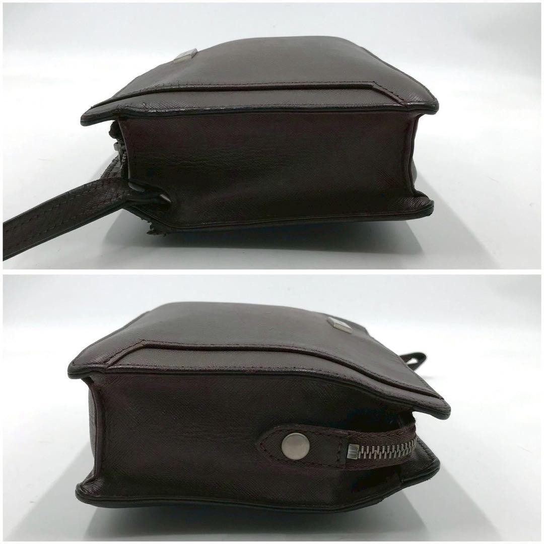 Authentic Burberry Leather Clutch Bag Brown 18cm x 25cm Elegant Design