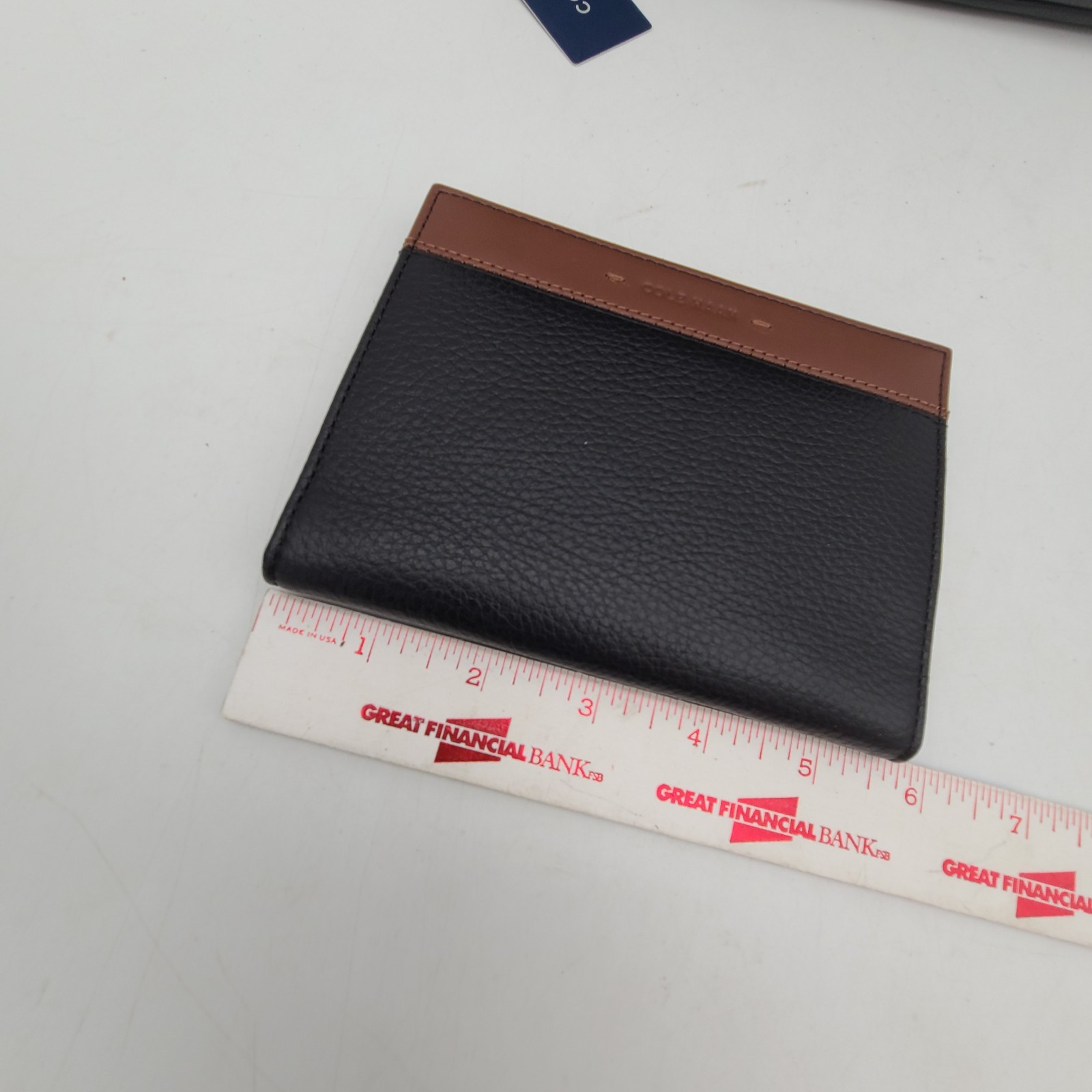 NEW Cole Haan Men’s Two Tone Top Zip Leather Toiletry Bag & Passport RFID Wallet