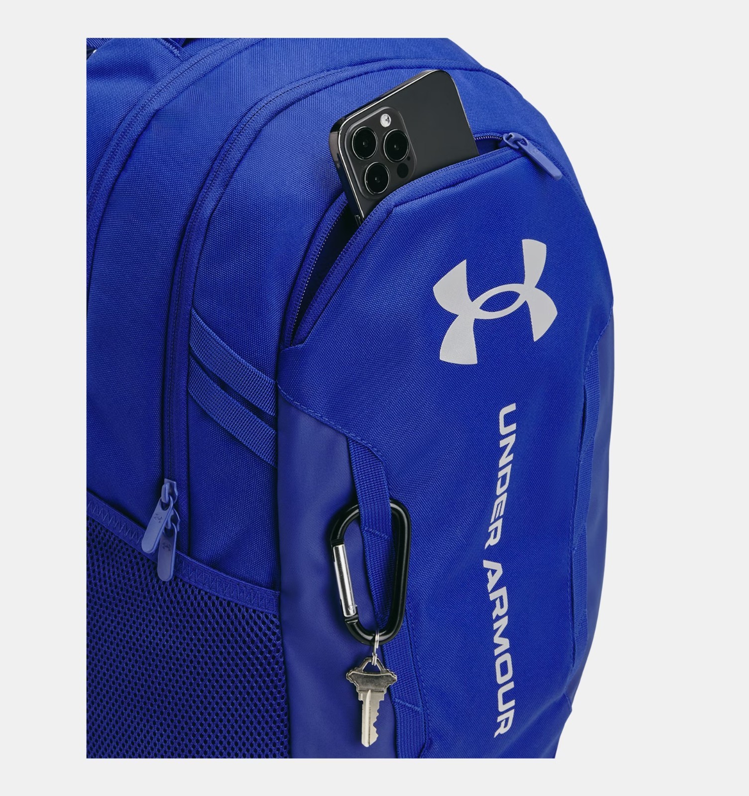 Under Armour Hustle 6.0 Backpack RoyalBlue UA Storm School 16in Laptop Book Bag