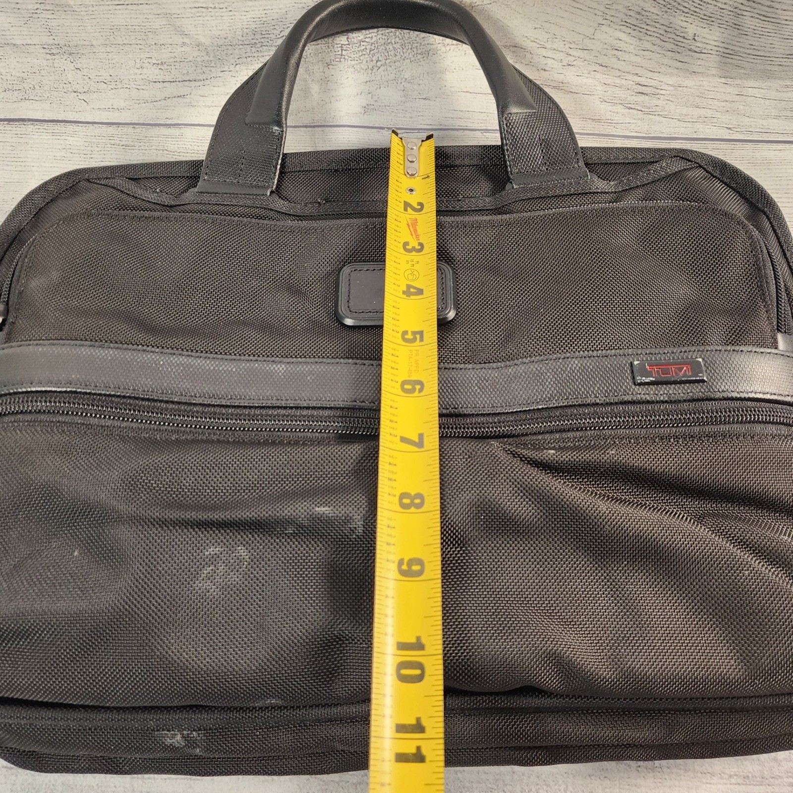 Tumi Alpha Ballistic Nylon Slim Briefcase Laptop Bag Black Professional Work Bag