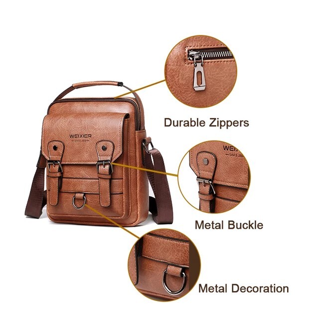 Cross body soulder bag PU leather men business massenger water proof,