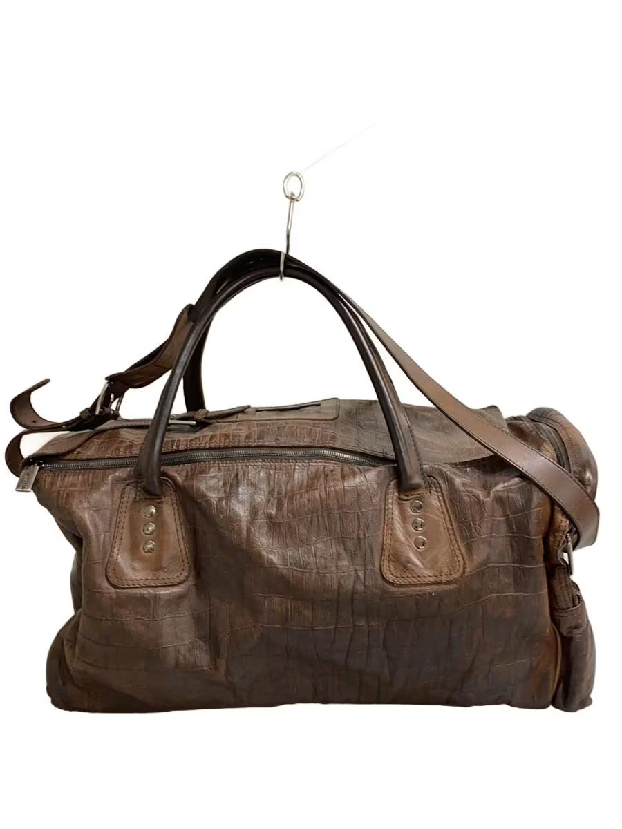 Other brands NUMERO10 Boston bag, leather, BRW animal print, discoloration prese