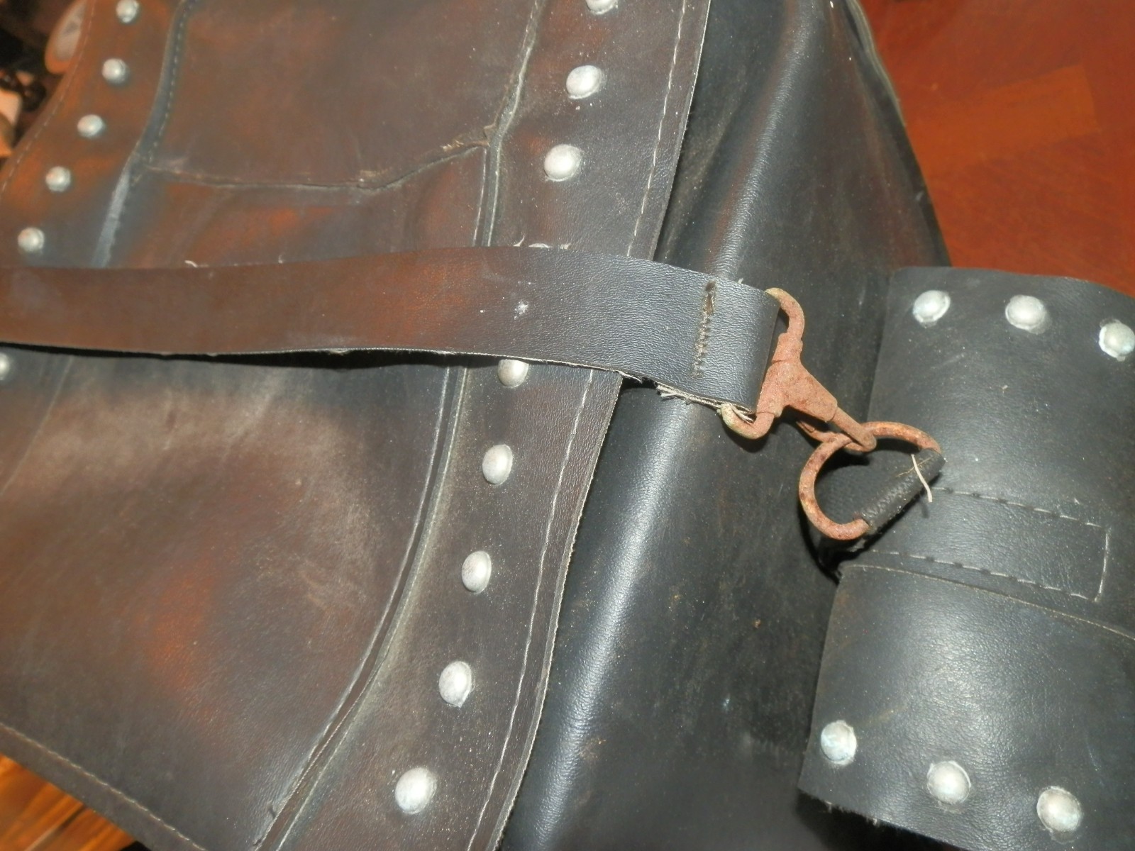 Vintage Willie & Max Motorcycle Tour Trunk Large Bag Black Synthetic Leather 15″