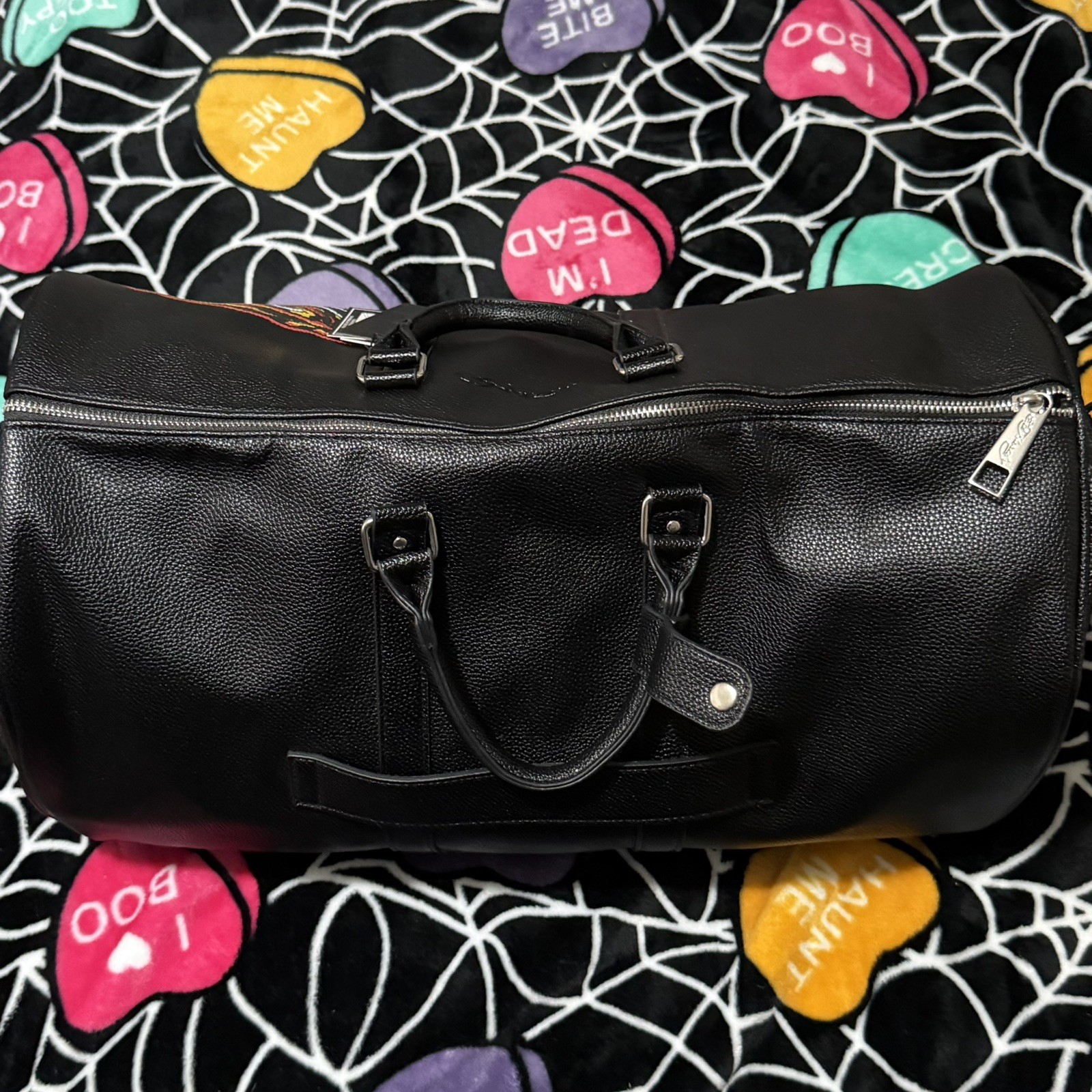 Ed Hardy Roaring Tiger Black Duffle Weekend Bag Black