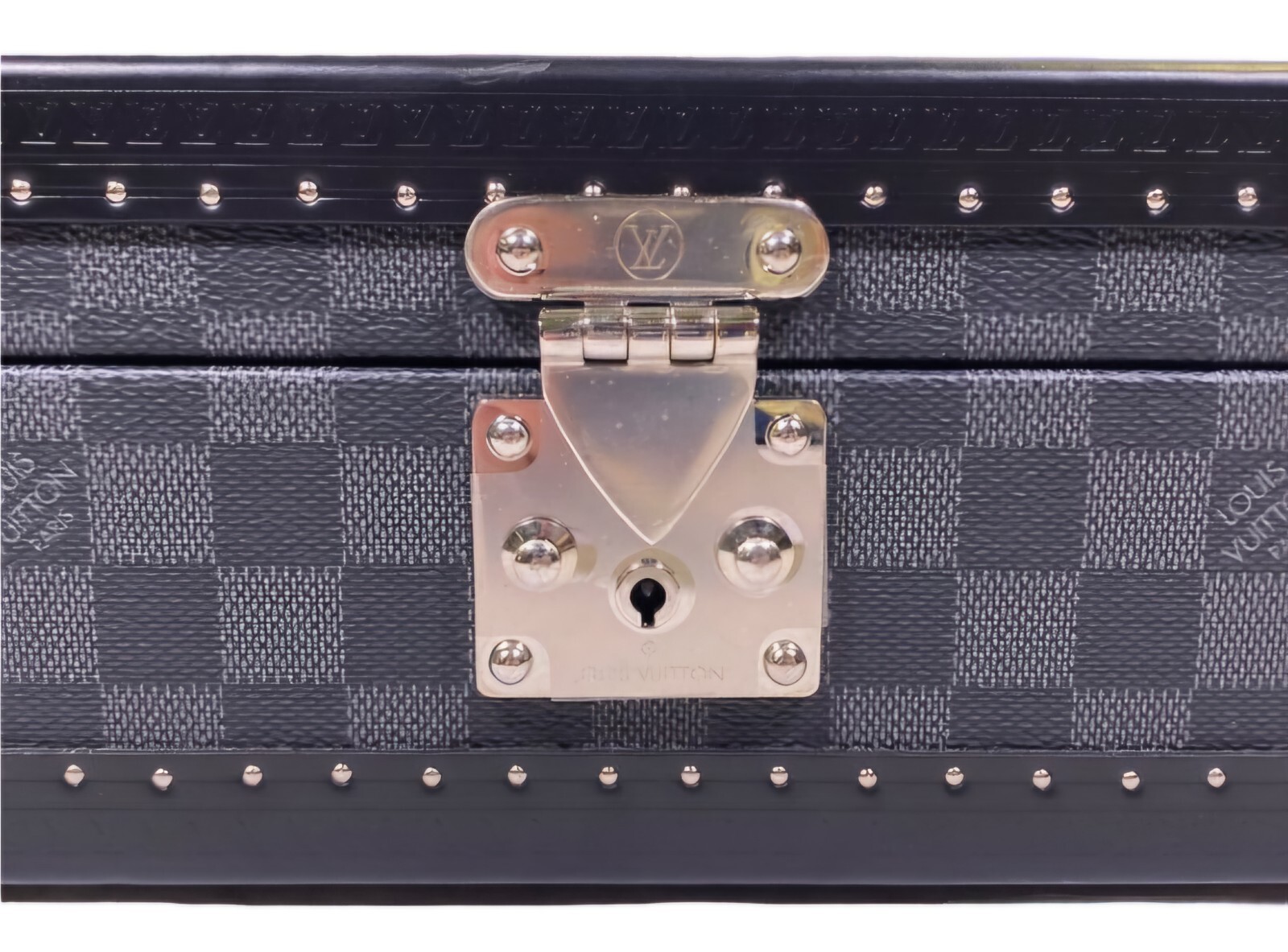 Louis Vuitton 8 Watch Case Damier Graphite Black N48226 NEW Retail $7450