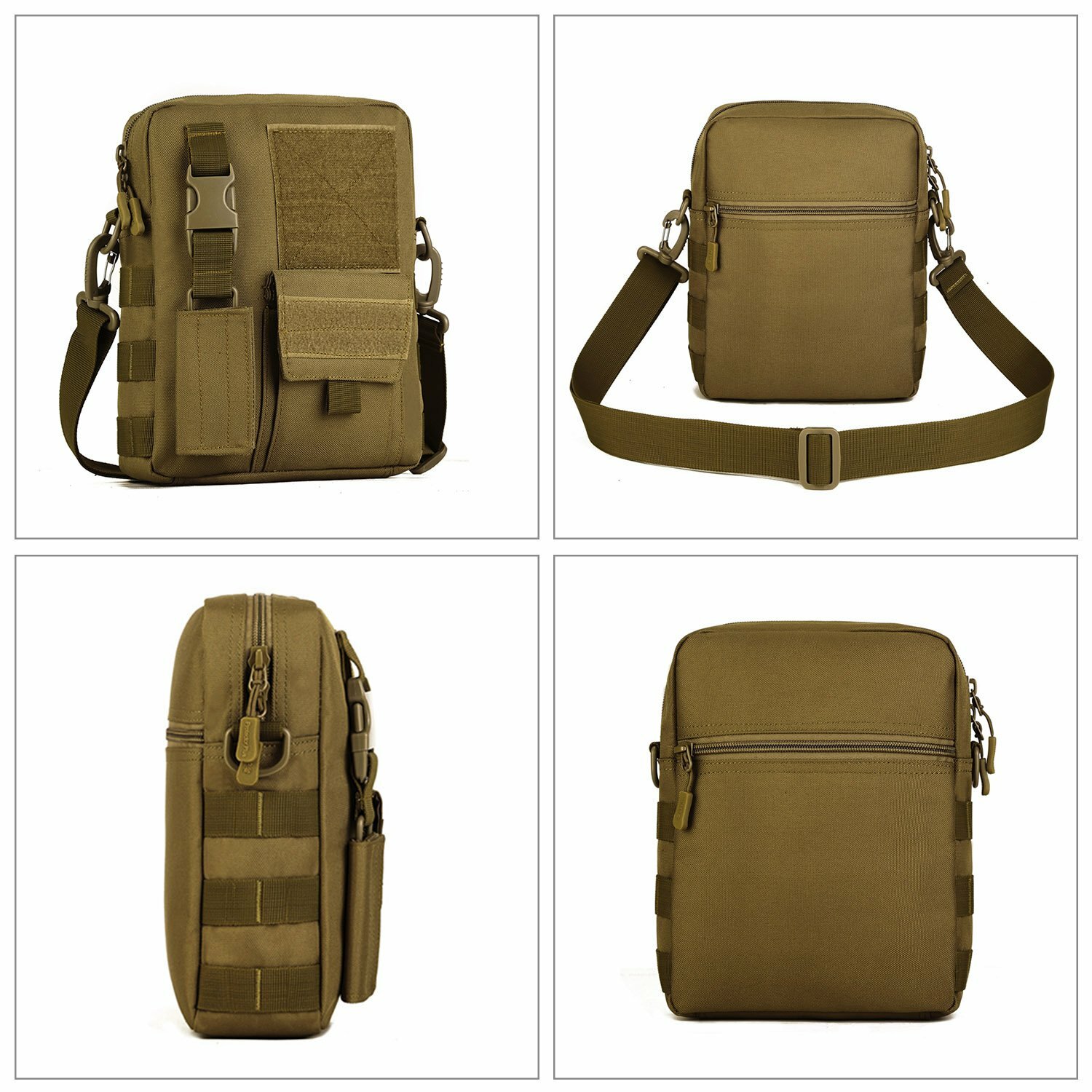 Tactical MOLLE Pouch Small Canvas Messenger Bag Small Sling Bag Crossbody Pack