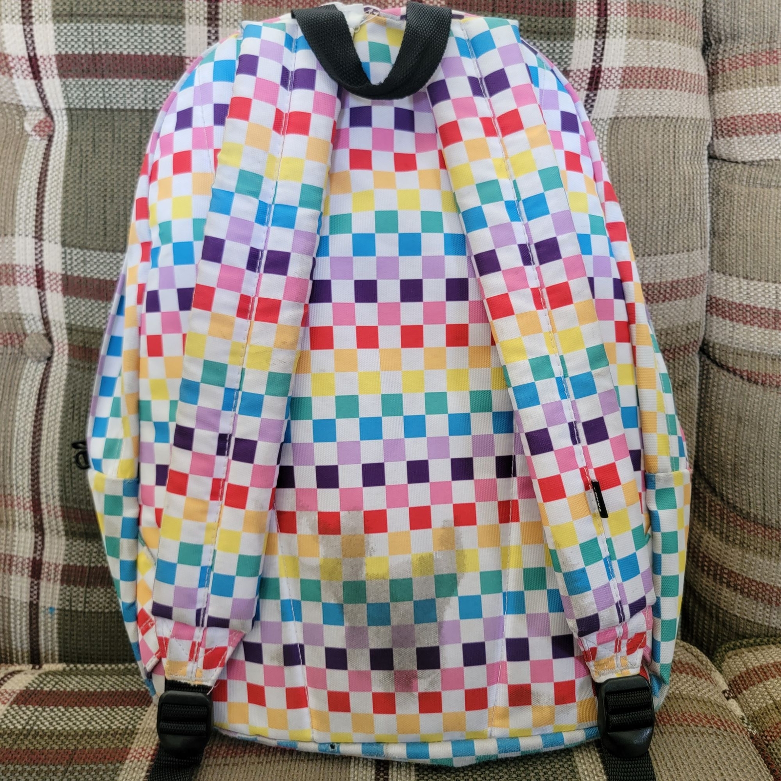VANS Old Skool III Rainbow Checkerboard Backpack Casual School Outdoors
