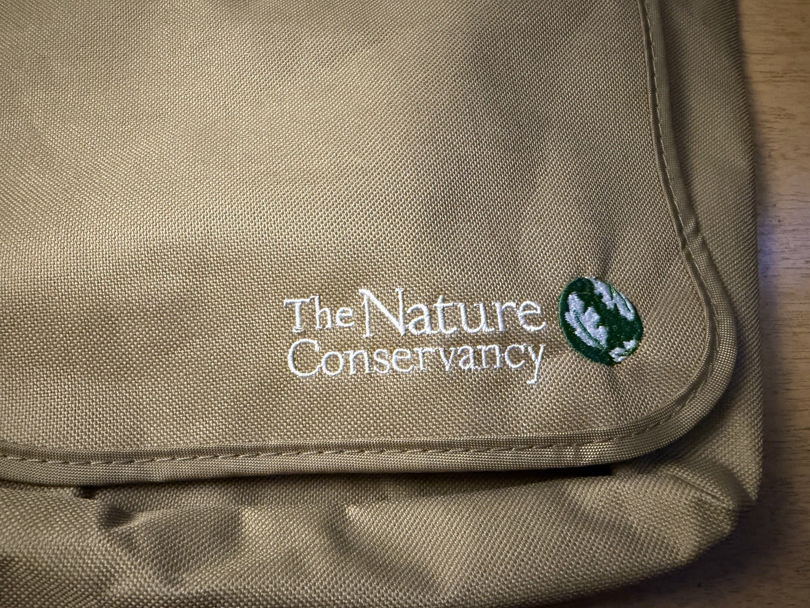 The Nature Conservancy Khaki Canvas Messenger Bag Shoulder Travel Field Bag