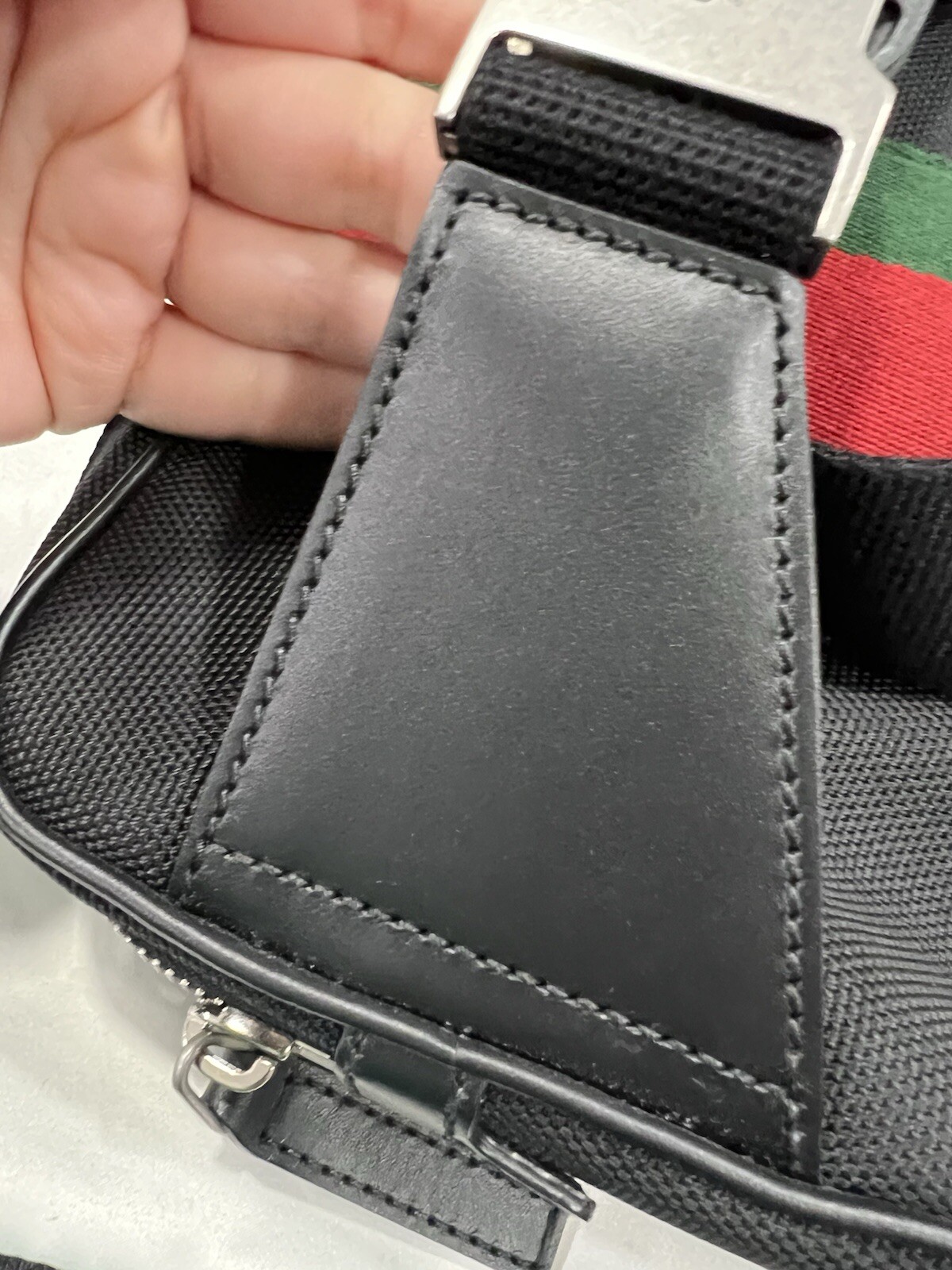 Gucci Techno Web Stripe Belt Bag W/Duster & Authenticity Retail $1400