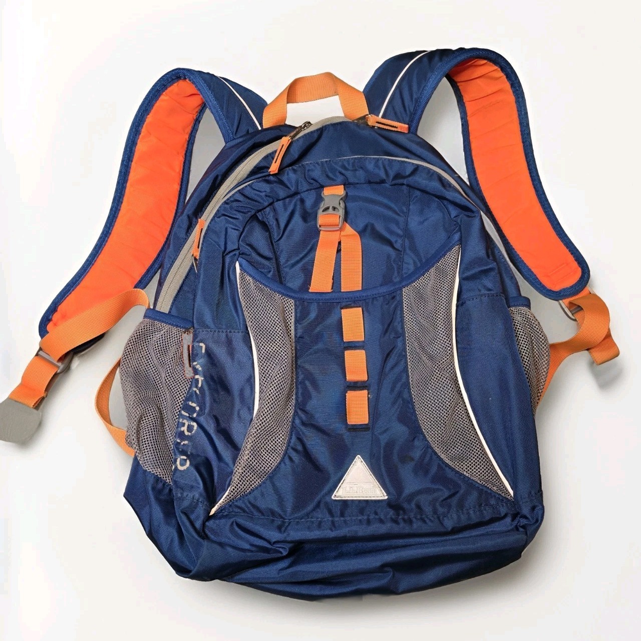 LL Bean Explorer Backpack Blue/Orange Hiking Bag Camping Outdoors Multi Compartm