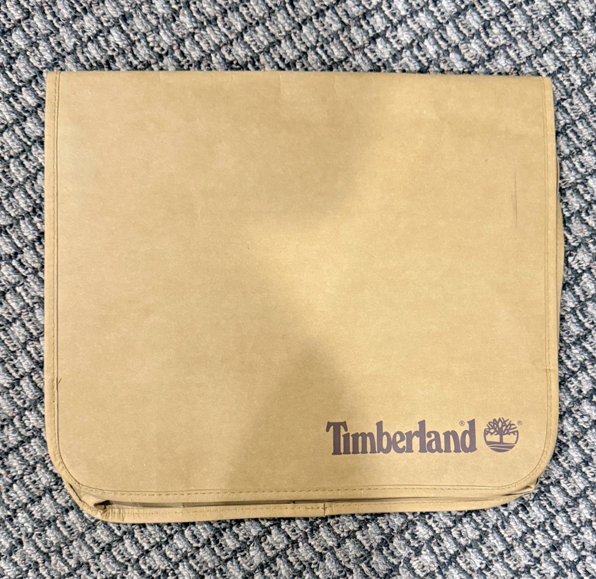 Timberland Eco-Friendly Messenger Crossbody Bag Brown Adjustable Strap Rare