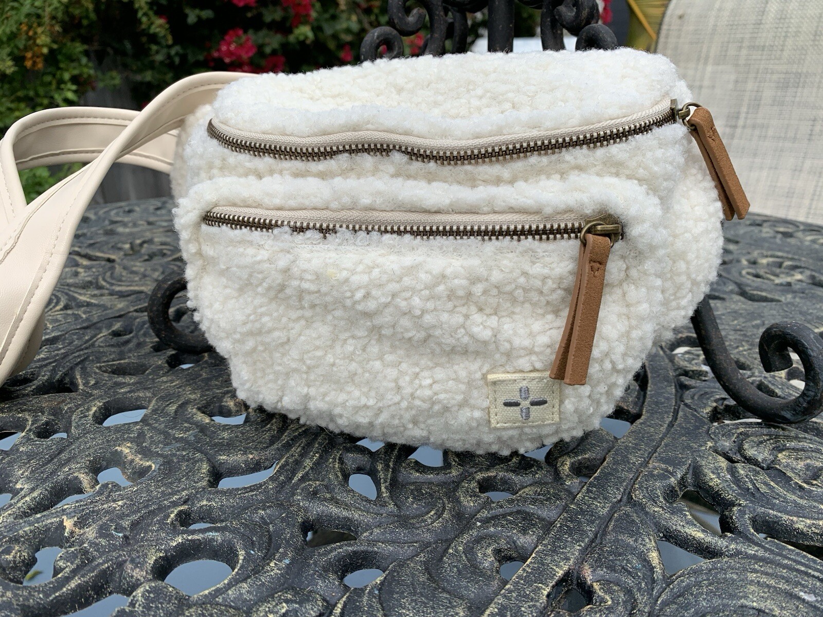 Sun + Stone Kieran Fleece Waist Pack Belt Bag, White
