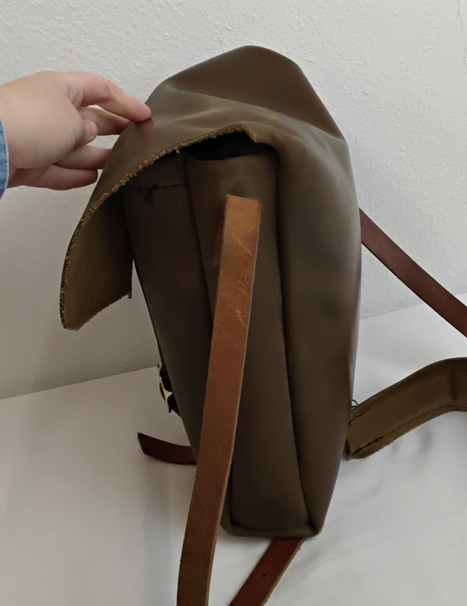 Goertzen Adventure Equipment Leather Field Bag Brown Montana Handmade #J5743