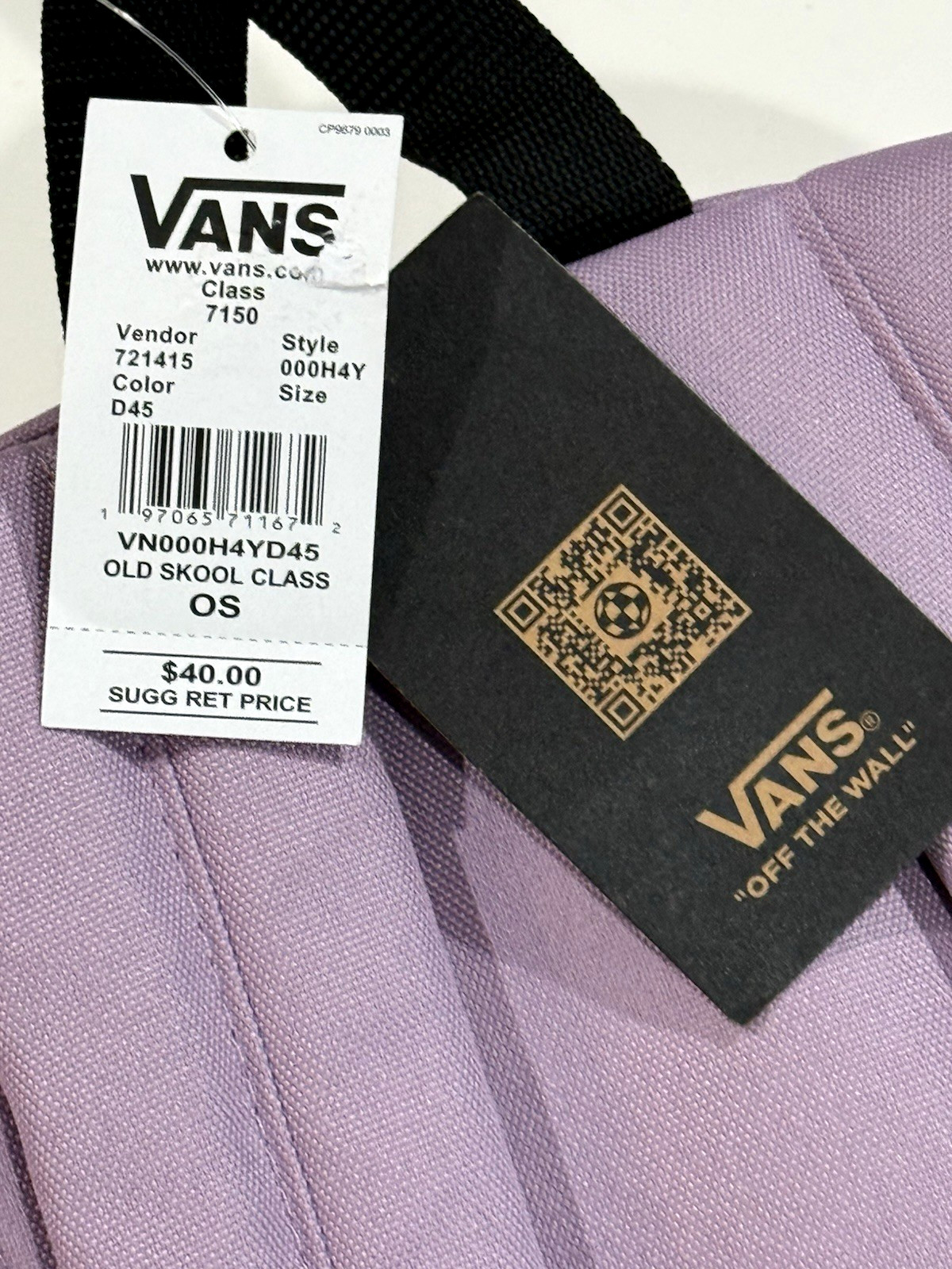 New Vans Old Skool Classic Backpack LILAC School Laptop Pocket