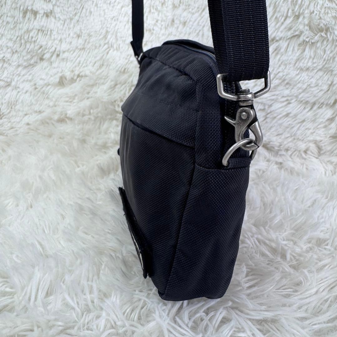 Authentic PORTER Caspar Shoulder Bag Navy Nylon 20cm x 27cm x 4cm Damaged Second