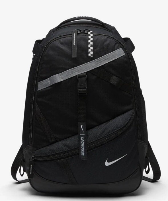 Nike Lacrosse Max Air Lazer Medium Backpack Bag Black/Silver Rare New!!!!