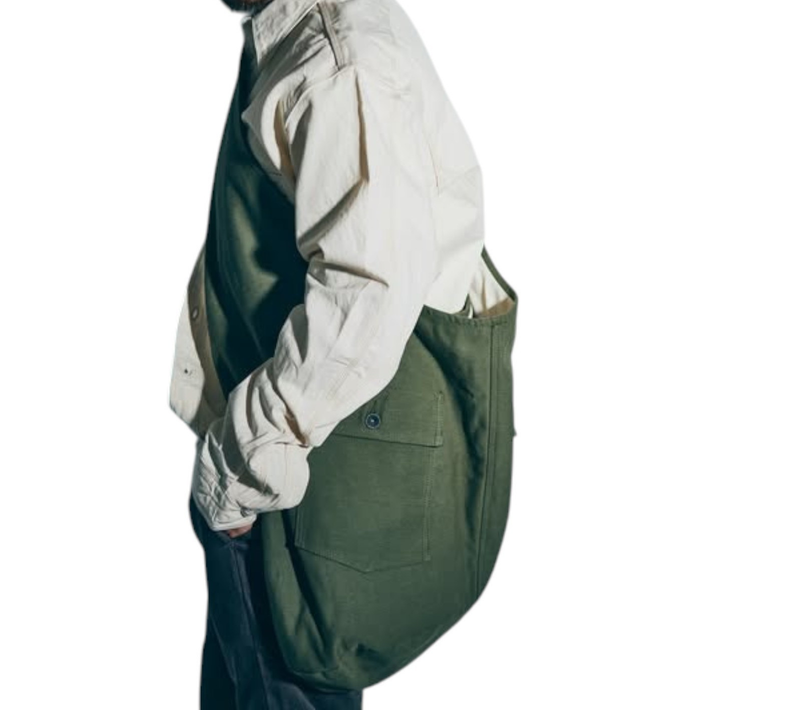 Samurai Jeans 15oz Katanamimi Heavy Back Satin Bag Selvedge 82 ×60× 20㎝ Olive