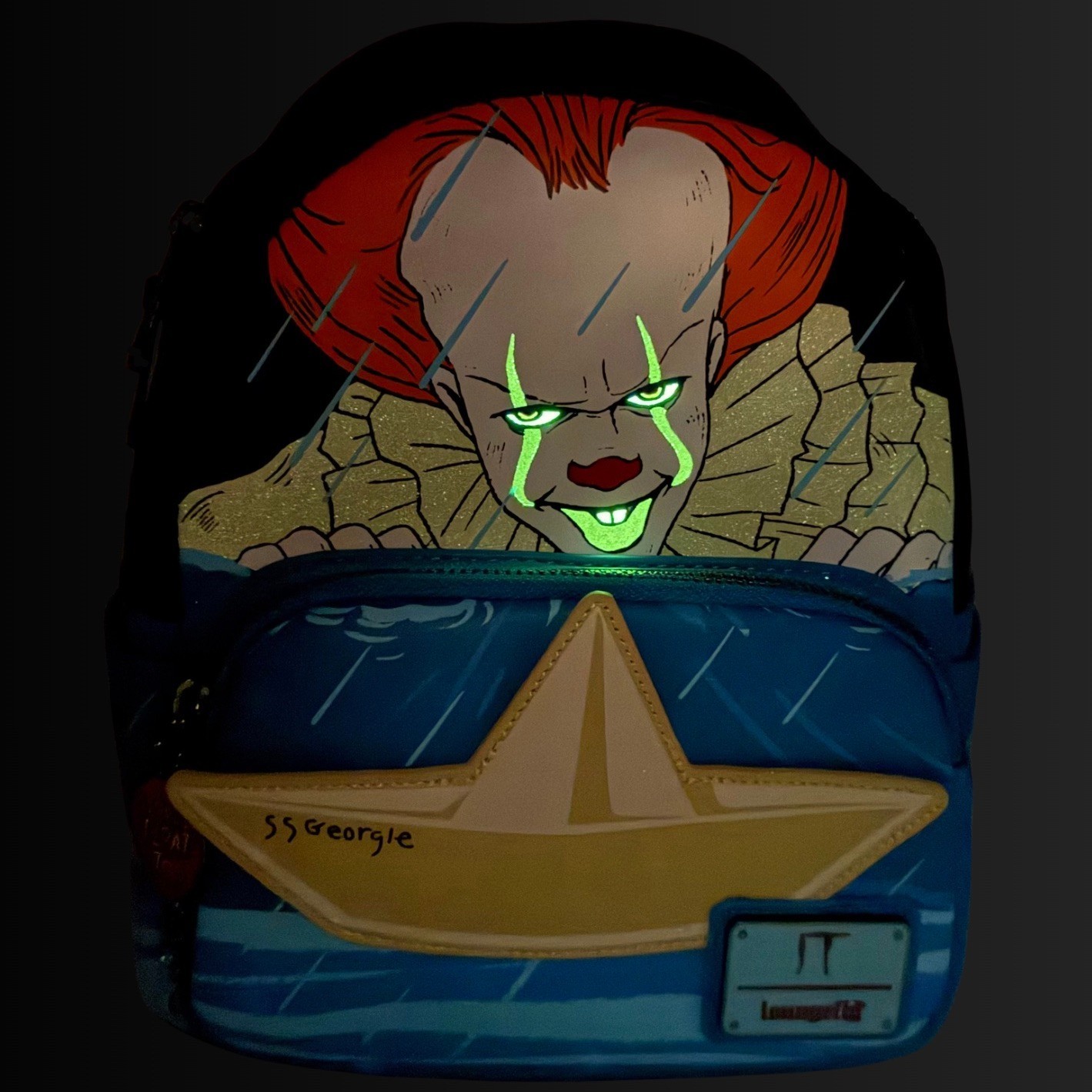 NWT 2024 Loungefly IT – Pennywise Gutter Scene Glow in the Dark Mini Backpack