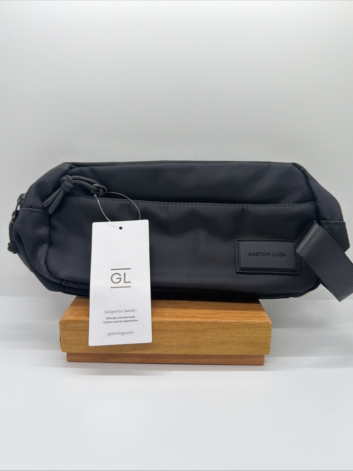 Gaston Luga Dash Black Toiletry bag. Dopp. NWT