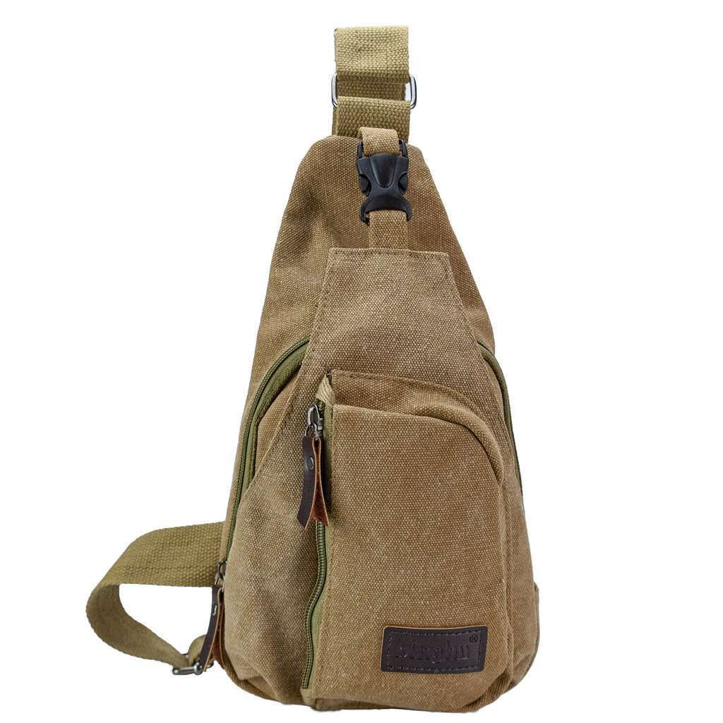 Vintage Men’s Canvas Messenger Shoulder Bag Crossbody Sling Chest Bags Satchel