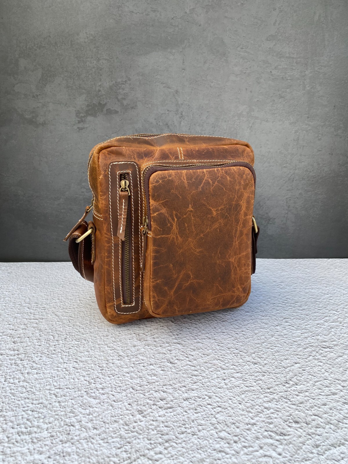 Crossbody Sling Bag Buffalo Leather Handbags Satchel Messenger Bags 10 In Small