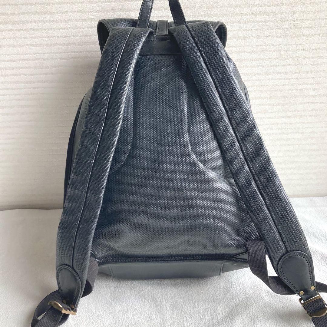 Authentic Porter Yoshida Leather Backpack Black Gold Hardware 37cm Discontinued