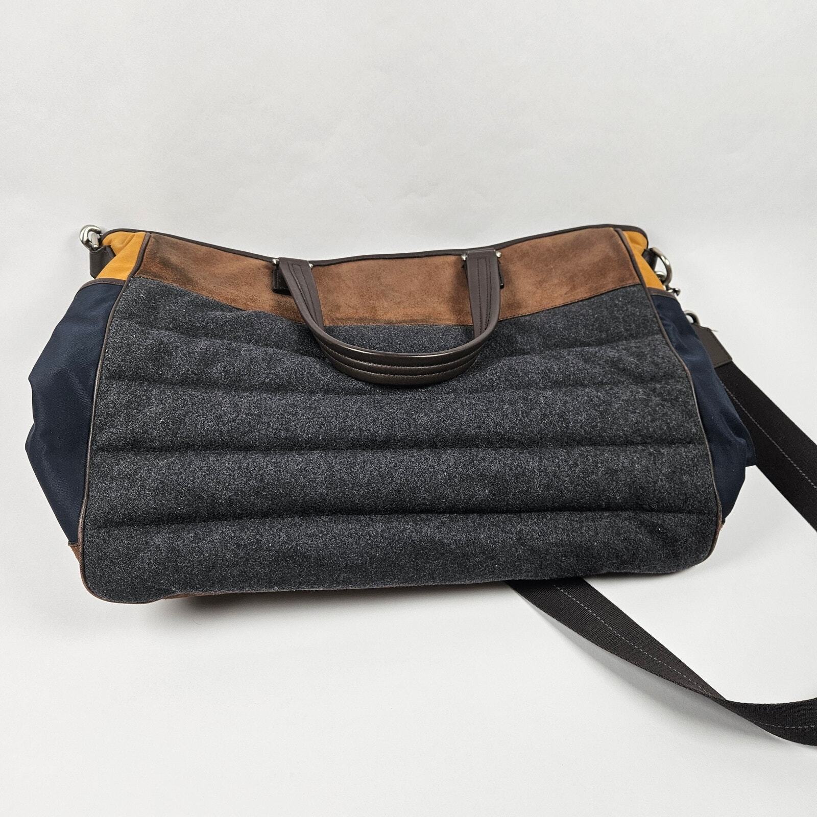 Coach “Varick” Mixed Material Men’s Soft Briefcase