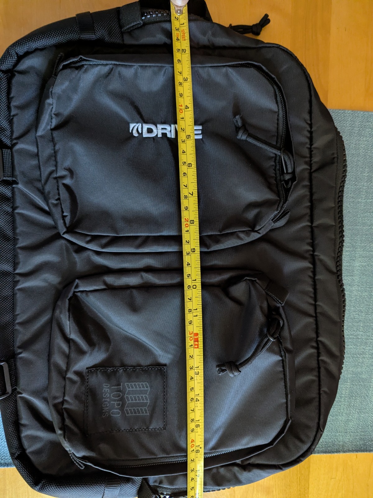 Topo Designs Global Briefcase 3-Way Backpack Laptop Bag NWOT Black Logo