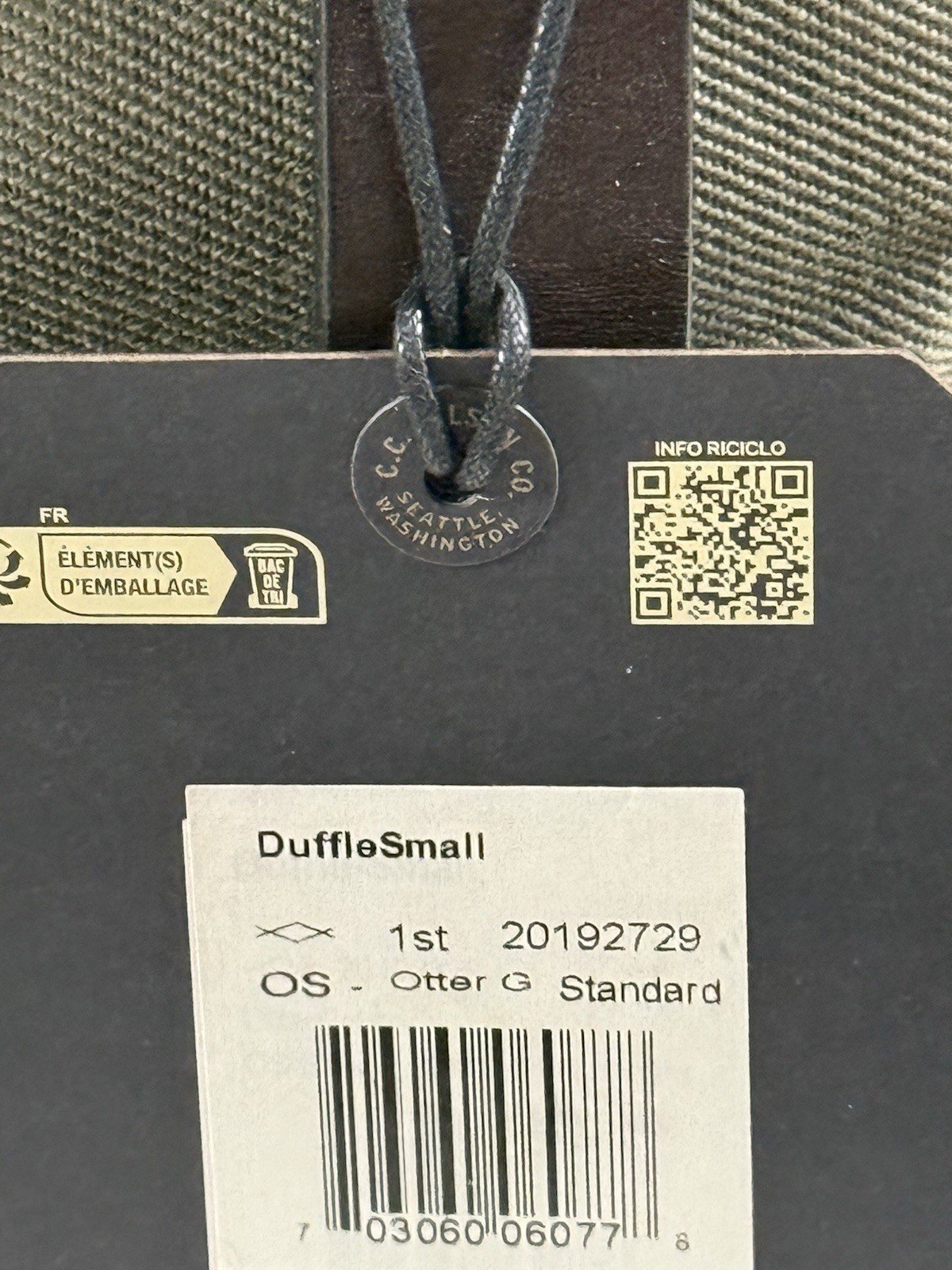 FILSON SMALL RUGGED TWILL DUFFLE BAG OTTER GEEEN NWT SOLD OUT