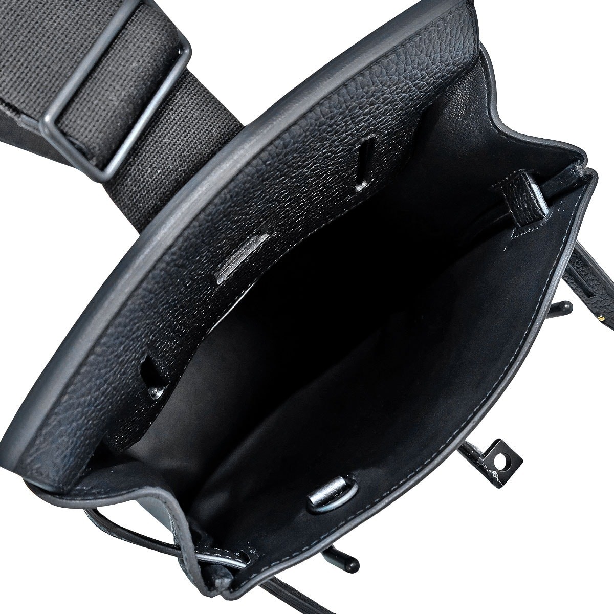 HERMES Hac a Dos PM Monochrome So Black Noir (Black) Veau Togo Matte Black H…