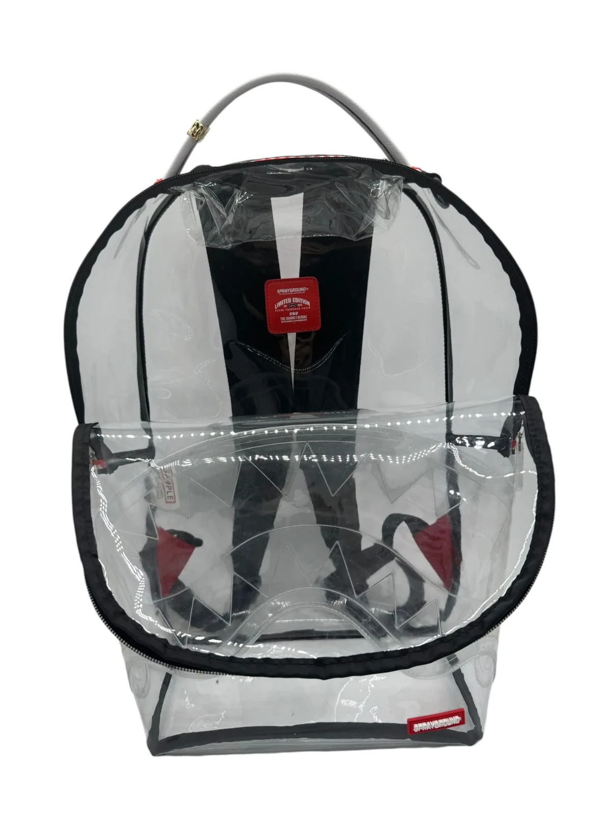 Sprayground 100% Transparent Backpack🔥New VSM Piping Clear Bookbag School Bag