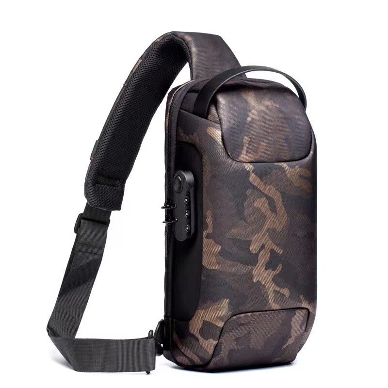 Men’s Backpack Waterproof Anti-theft Sling Bag Chest Shoulder Cross body Pouch
