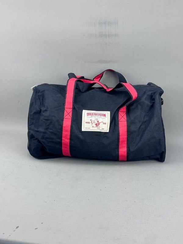 True Religion Fragrances Black Duffle Bag Gym Travel Bag W/ Shoulder Strap
