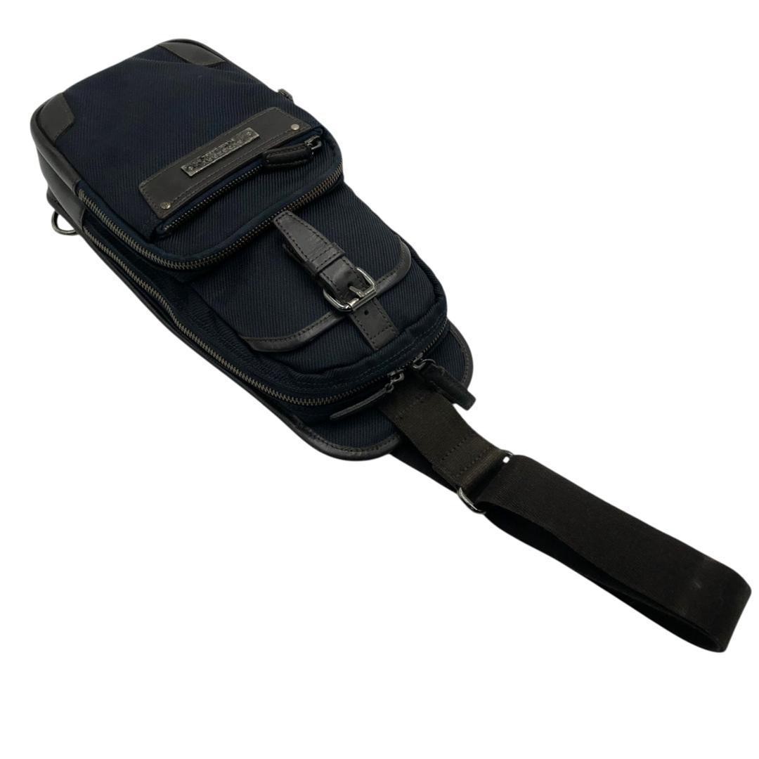BURBERRY BLACK LABEL Men’s Sling Bag Navy x Brown From Japan