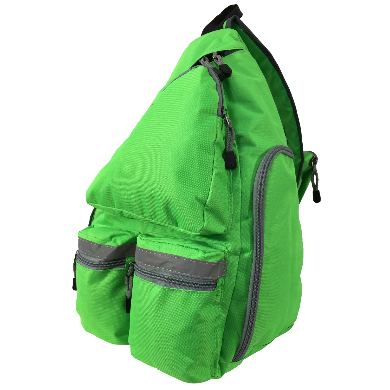 19″ Large Sling Backpack in Bright Colors, Daypack w/Reflective Safety Strip