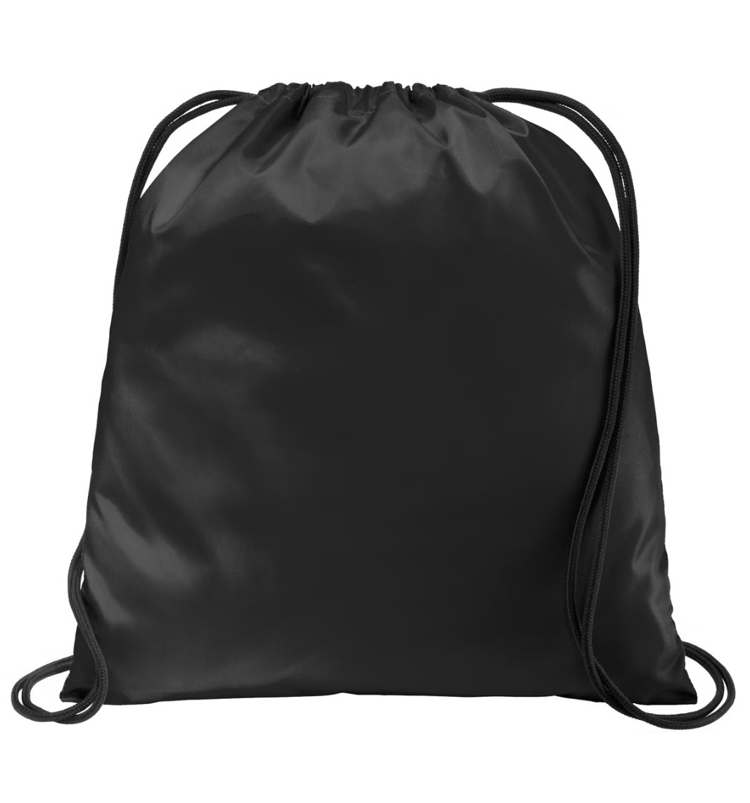 (Pack of 2) Port Authority Black Ultra-Core Cinch Drawstring Pack Blank