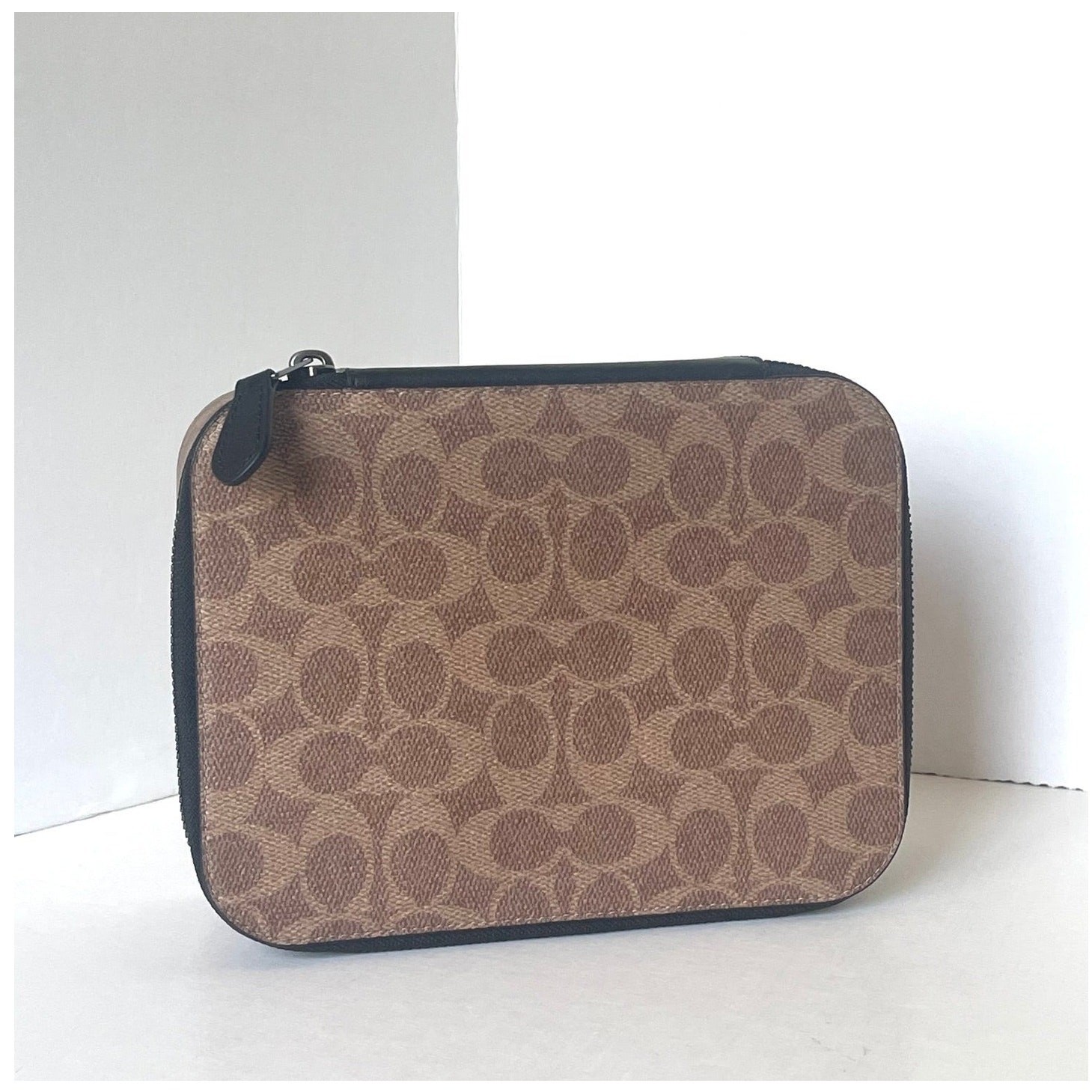 Coach Tech Organizer CY392 Colorblock Signature Canvas Travel Case Khaki