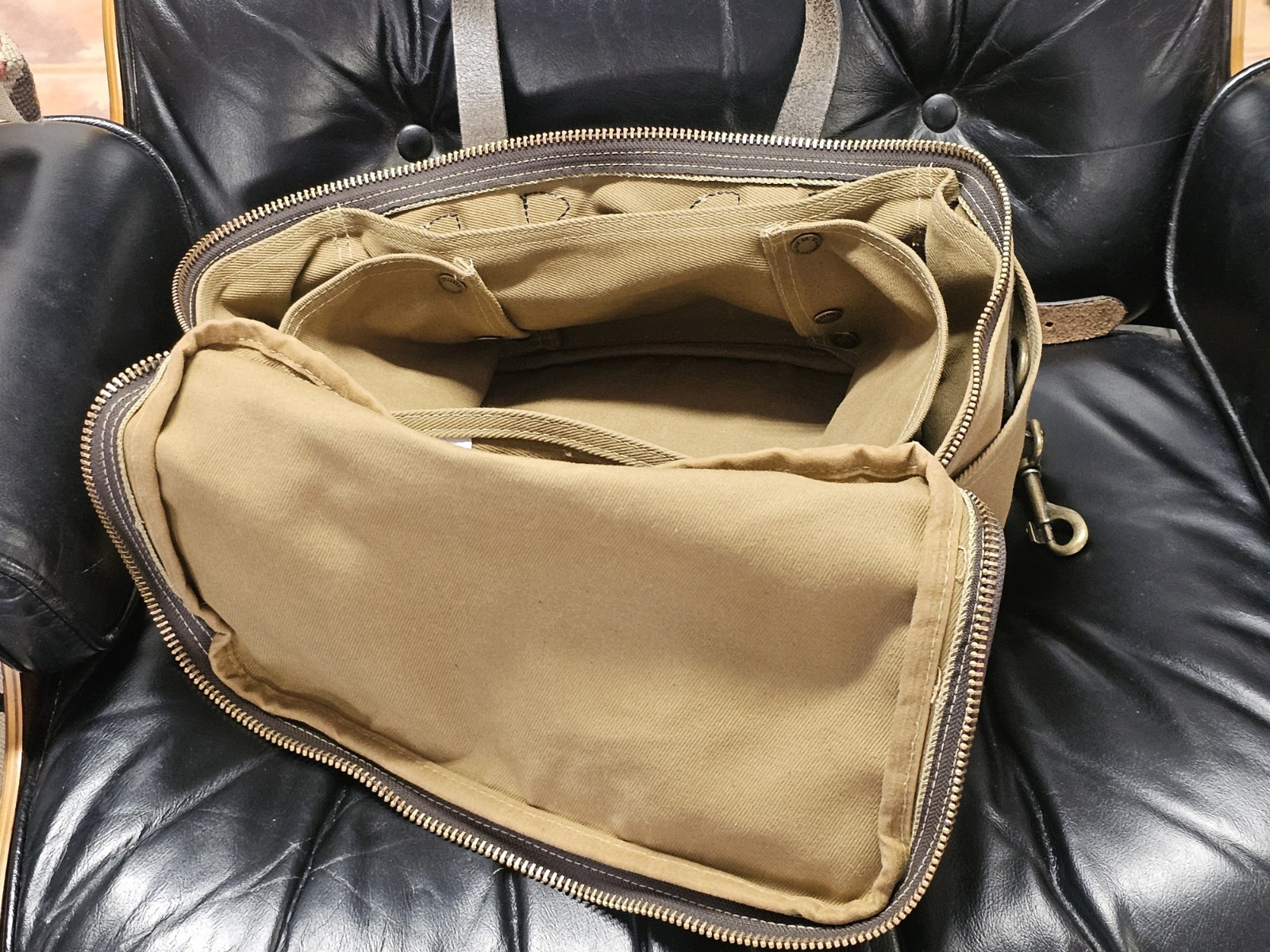 Rare FILSON 264 Compartment Bag. Heavy Duty Twill,bridle Leather Discontinued