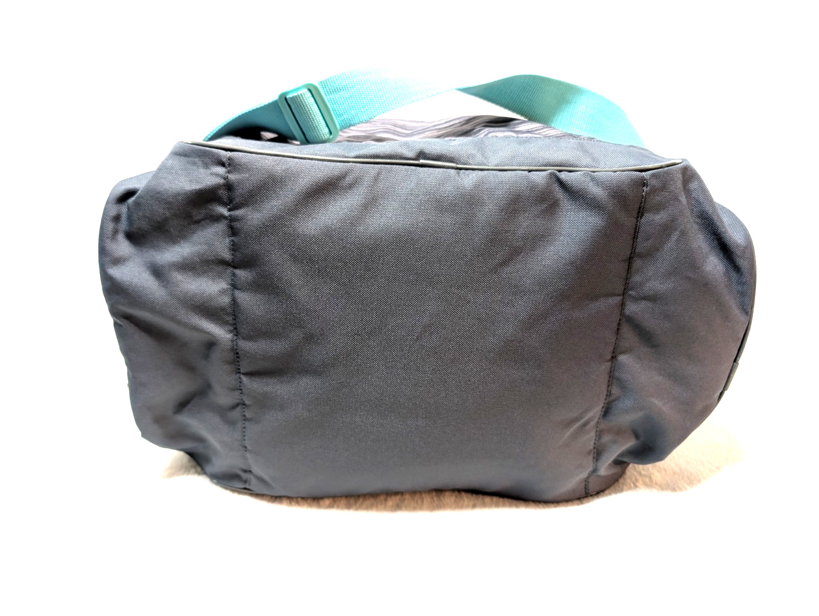Adidas Defender 4 Small Duffel Bag, Grey Teal White White Accents Logo
