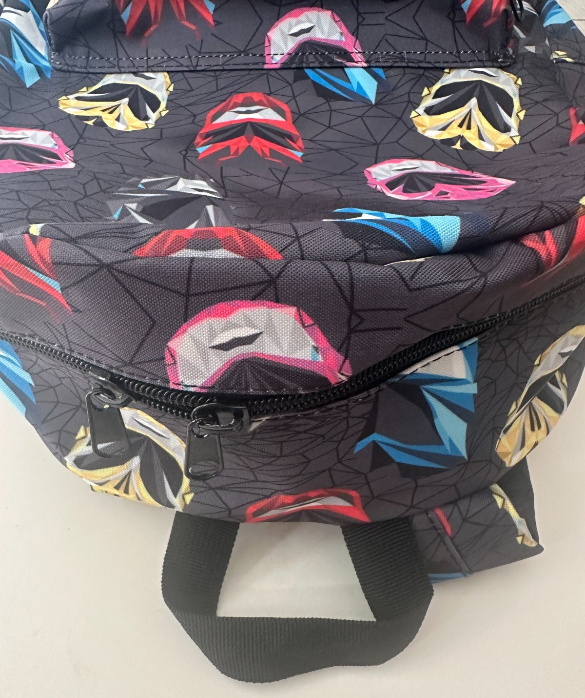 NEW Mighty Morphin Power Rangers Red Yellow Blue Pink Black Helmet Bag Backpack