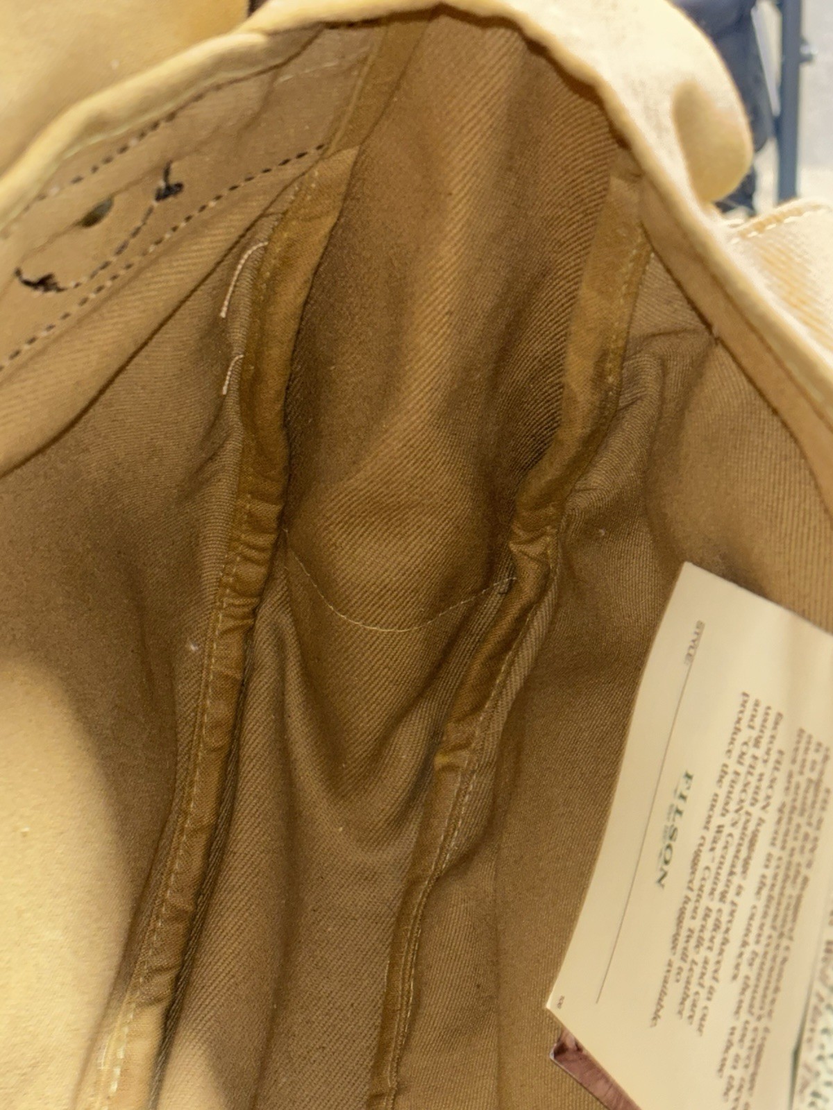 FILSON Medium Field Bag Tan Shoulder Messenger Canvas USA Vintage Embroidered